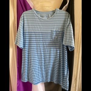 Nautica Blue Striped Tee L